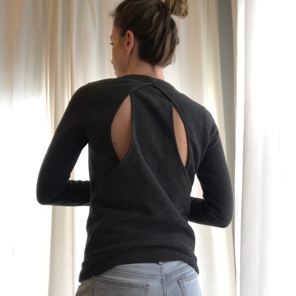 Lululemon sweatshirt with back cut outs